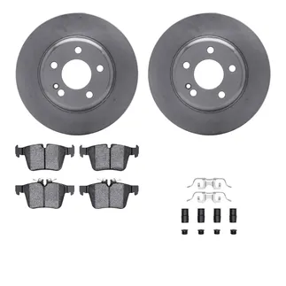 R1 Concepts WFWH1-63187 E- Line Series Brake Rotor W/ Ceramic Brake Pads & Hdw